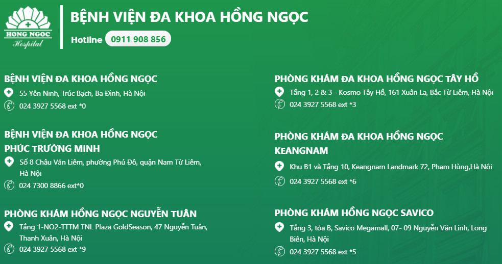 bệnh viện đa khoa hồng ngọc