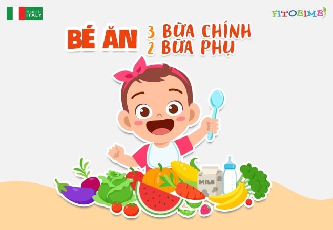 9 tháng con cần 3 bữa chính và 2-3 bữa phụ