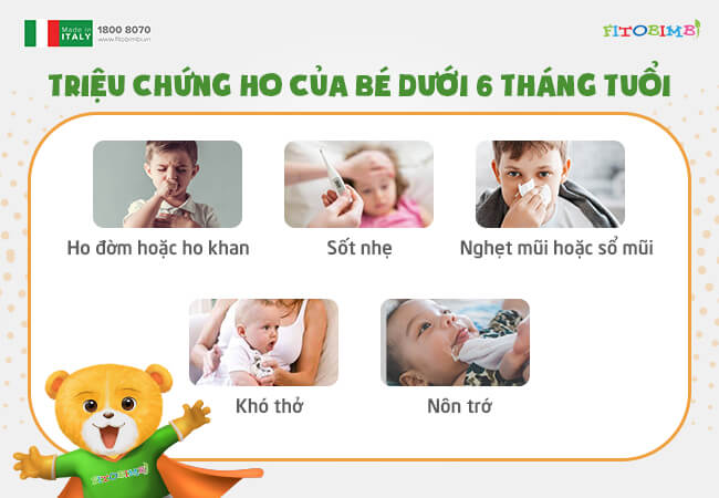 Triệu chứng ho của bé dưới 6 tháng tuổi