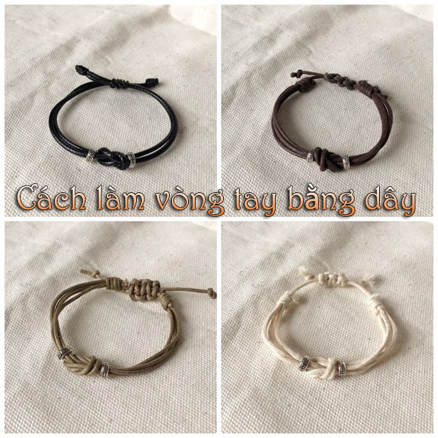 cách làm vòng tay bằng dây