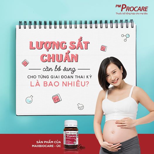 Lượng sắt chuẩn cho từng giai đoạn thai kỳ 1