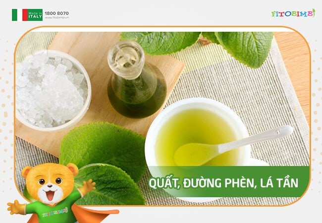 Rau tần kết hợp với quất xanh và đường phèn