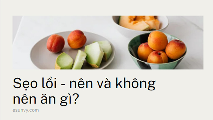 Trị sẹo lồi nên và không nên ăn gì? 1