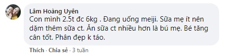 Review sữa Meiji trên Facebook