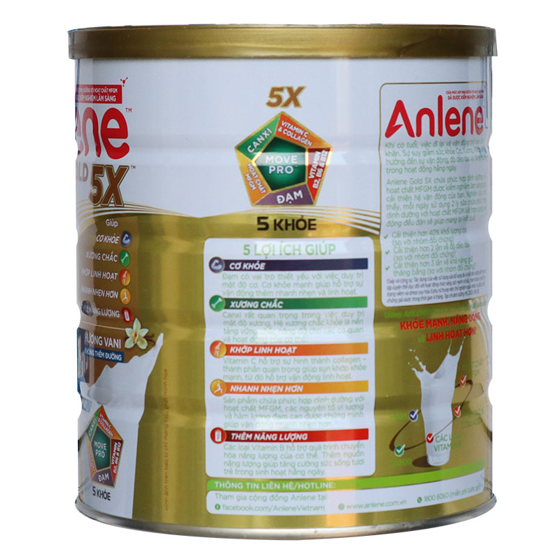 Sữa Anlene Gold 5X