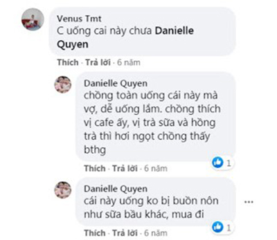 Tài khoản Danielle Quyen đánh giá về sữa morinaga các vị