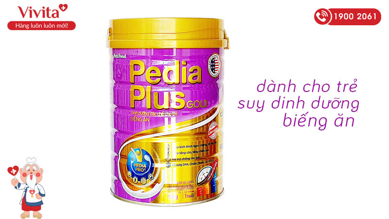 Pedia Gold Plus giúp tăng chiều cao, cân nặng, phát triển hệ miễn dịch và hệ tiêu hóa. Đồng thời còn giúp bé phát triển não bộ và thị giác, nhanh chóng bắt kịp đà tăng trưởng.