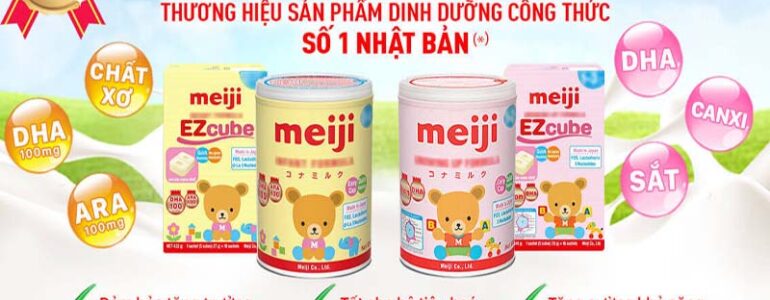 Sữa Meiji Nhật có tốt không? Có mấy loại? Giá bao nhiêu?