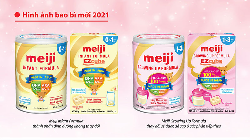 Sữa Meiji mẫu mới