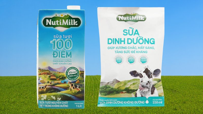 Sữa tươi không đường NutiFood