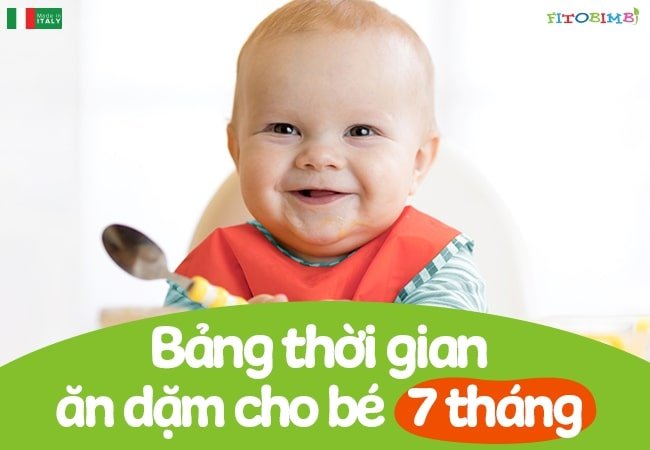 Lịch trình ăn dặm trong ngày của bé 7 tháng