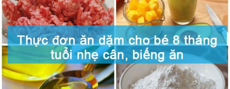 Cách nấu thực đơn ăn dặm cho bé 8 tháng tuổi nhẹ cân, biếng ăn