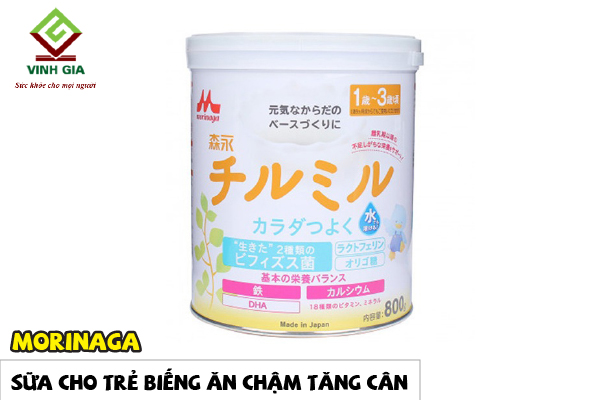 Sữa cho bé biếng ăn chậm tăng cân của Nhật Morinaga