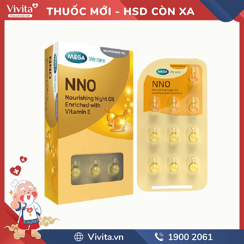 Viên khóa ẩm, dưỡng da NNO Vitamin E