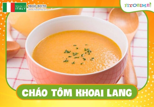 Cháo tôm khoai lang dễ làm mà bổ dưỡng