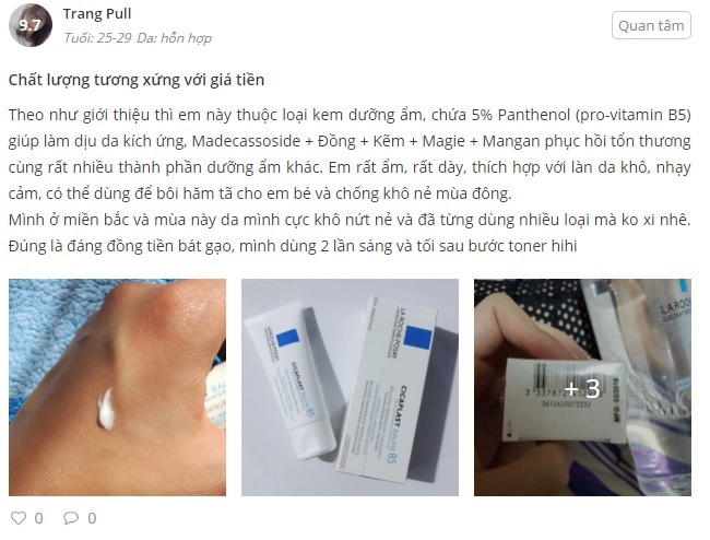 Review kem dưỡng ẩm cho trẻ em Bubchen từ người sử dụng