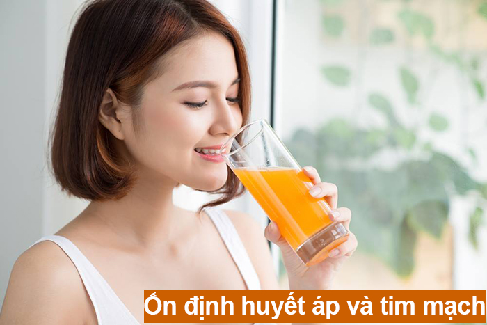 Nước cam tốt cho tim mạch và ổn định huyết áp