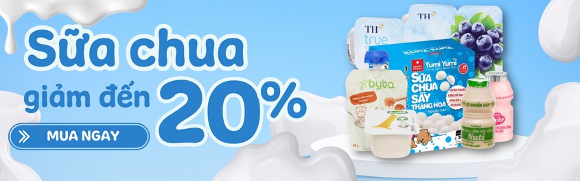 Sữa chua giảm 20%