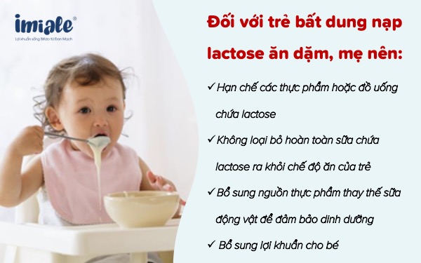 chế độ ăn cho trẻ bất dung nạp Lactose 