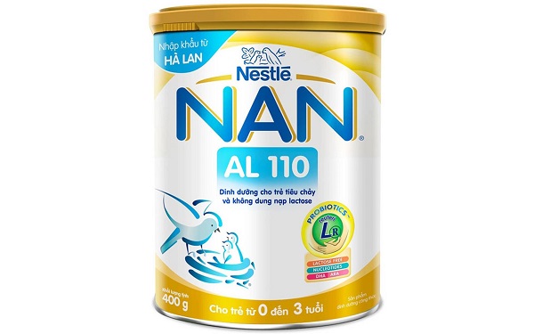 Sữa bột Nan AL110 cho trẻ tiêu chảy vì bất dung nạp lactose