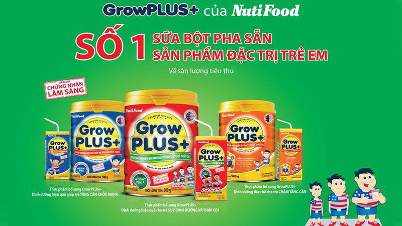 Sữa bột NutiFood Grow Plus+