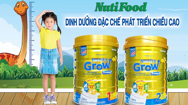 Sữa bột Nuvita Grow Diamond 1+ và 2+