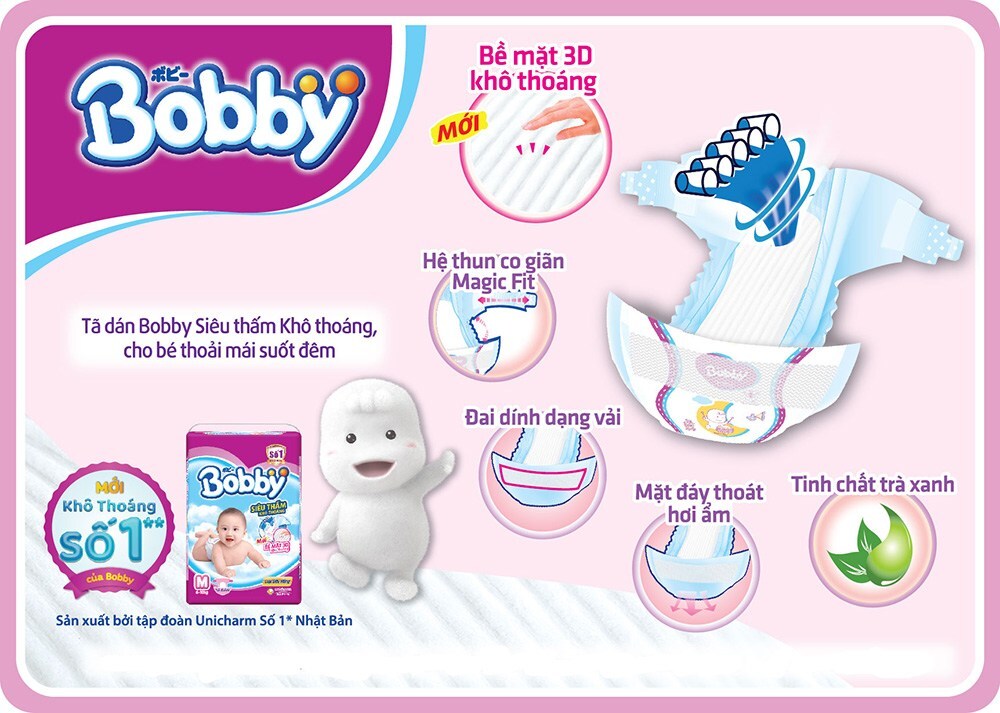 Tã dán Bobby chất lượng hàng đầu Nhật Bản