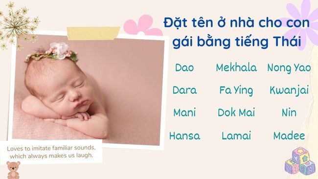 Tên ở nhà hay cho bé gái bằng tiếng Nhật