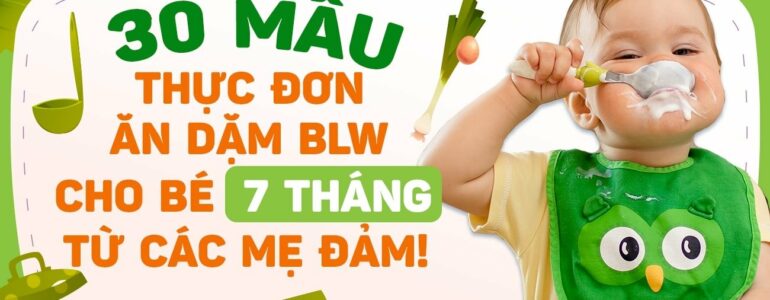 30 mẫu thực đơn ăn dặm BLW cho bé 7 tháng từ các mẹ đảm