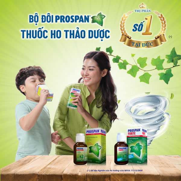 Prospan Syrup là Siro ho thảo dược phù hợp với trẻ nhỏ 6 tháng tuổi.